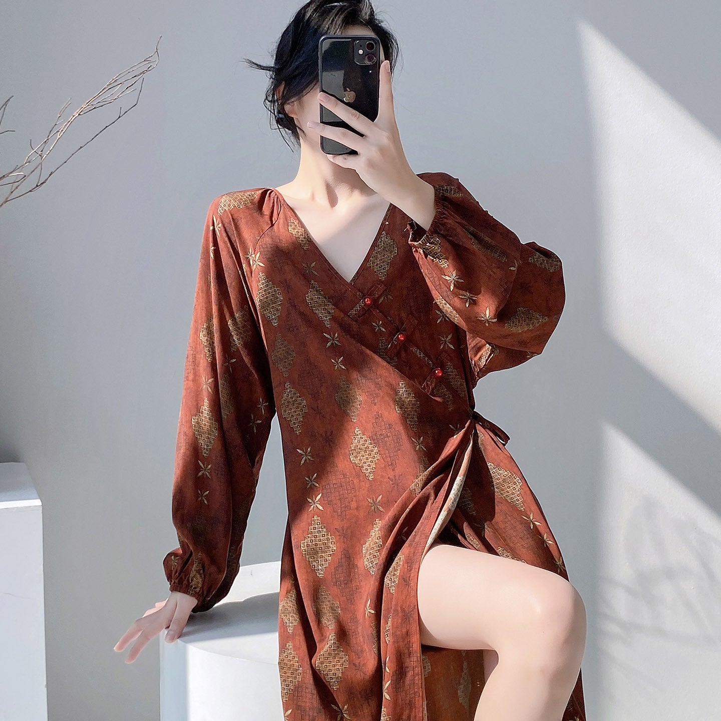 Relaxed-fit Floral-print Dress - Simple and Comfortable Style