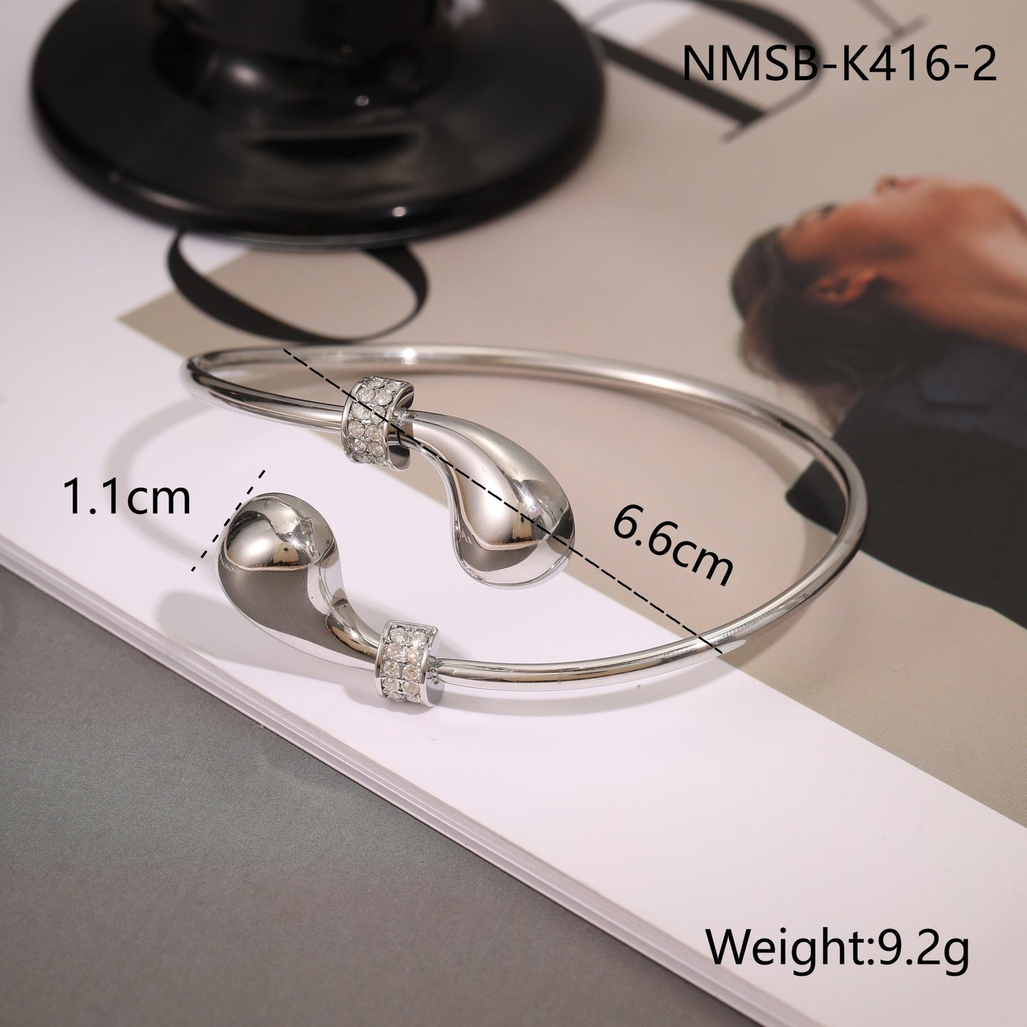 Stainless Steel Open Bracelet | European Fashion Design Bangle
