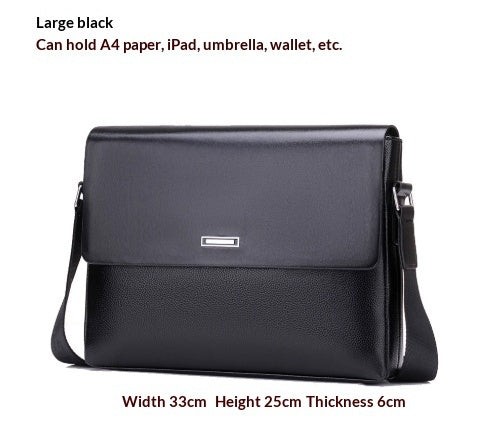 Large-capacity Leather Bag - Trendy Men's Business & Casual Satchel