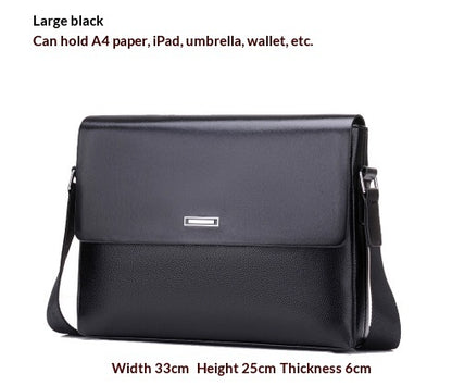 Large-capacity Leather Bag - Trendy Men's Business & Casual Satchel