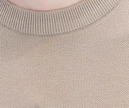 Men's Slim-fit Knit Sweater - Contrast Color Base Layer