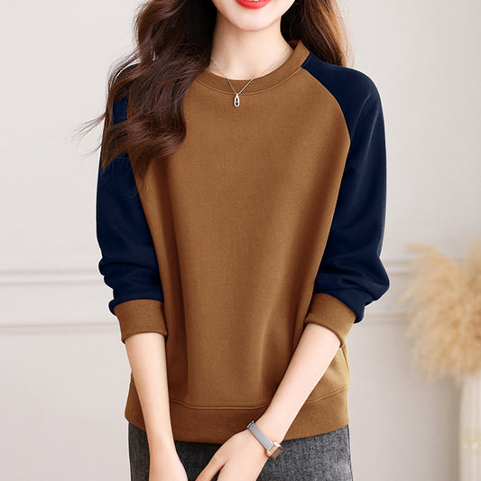 Crew-neck Raglan Sleeve Sweatshirt - Niche Women's Style