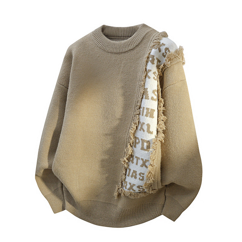 Men's Long Sleeve Knitted Pullover - Fashionable Casual Style