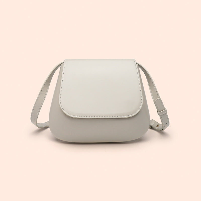 Vegan Leather Small Saddle Bag
