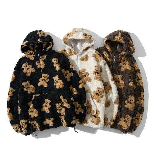 Retro Bear Sweater | Vintage Printed Knit Pullover