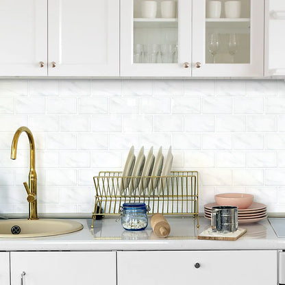  Vintage 3D Self-Adhesive Backsplash Wall Tiles - 10-Pack 12x12 Inch