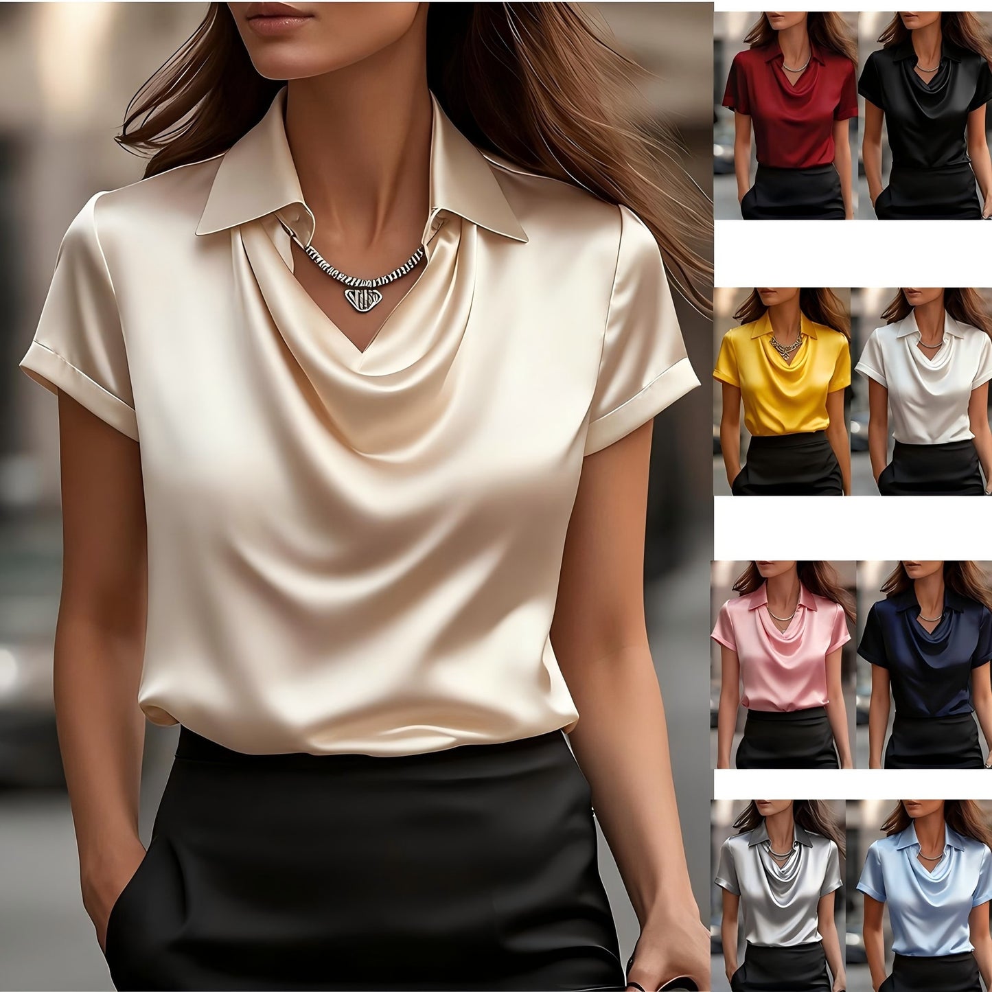 Boat-neckline Shirt for Women - Elegant Minimalist Style