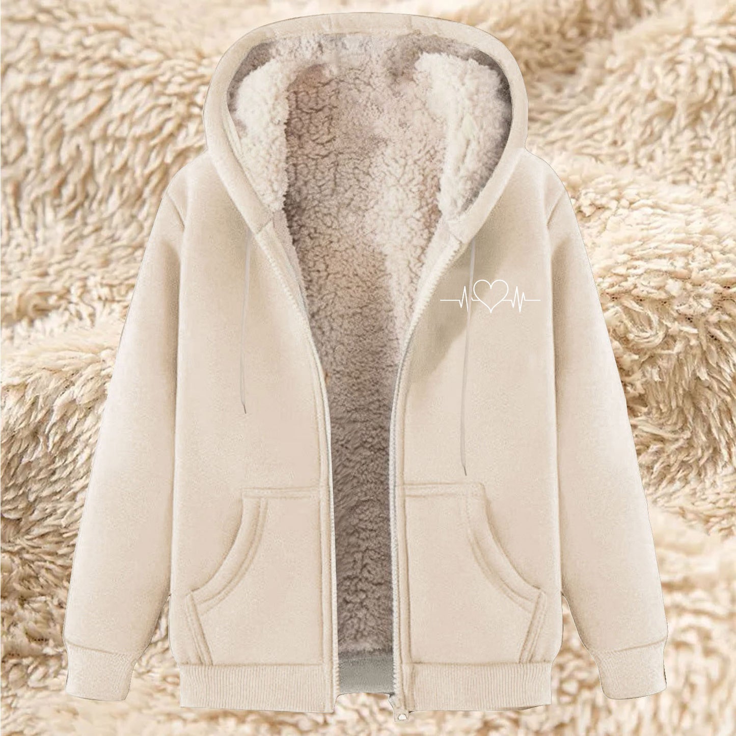 Men's Thick and Warm Lamb Fleece Hoodie - Winter Fleece Lining