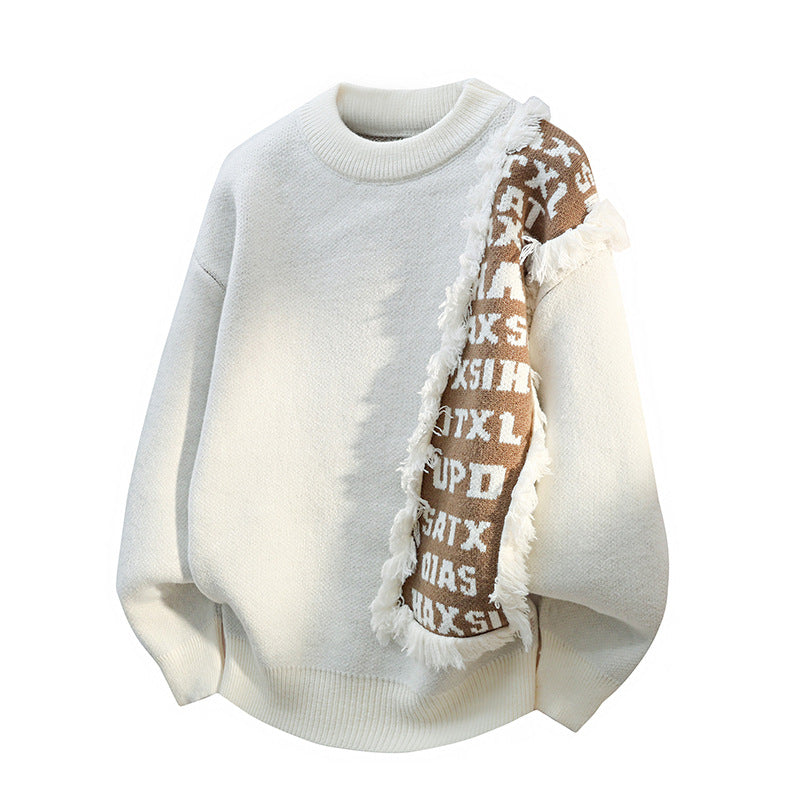 Men's Long Sleeve Knitted Pullover - Fashionable Casual Style