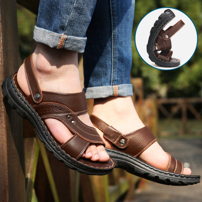 Adjustable Back Strap Sandals - Men's Summer Beach Shoes & Slides