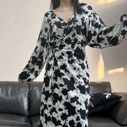 Relaxed-fit Floral-print Dress - Simple and Comfortable Style