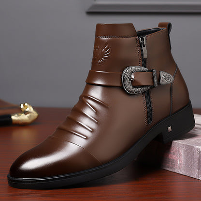 British Leather Chelsea Boots - Men's Fashion Business Formal