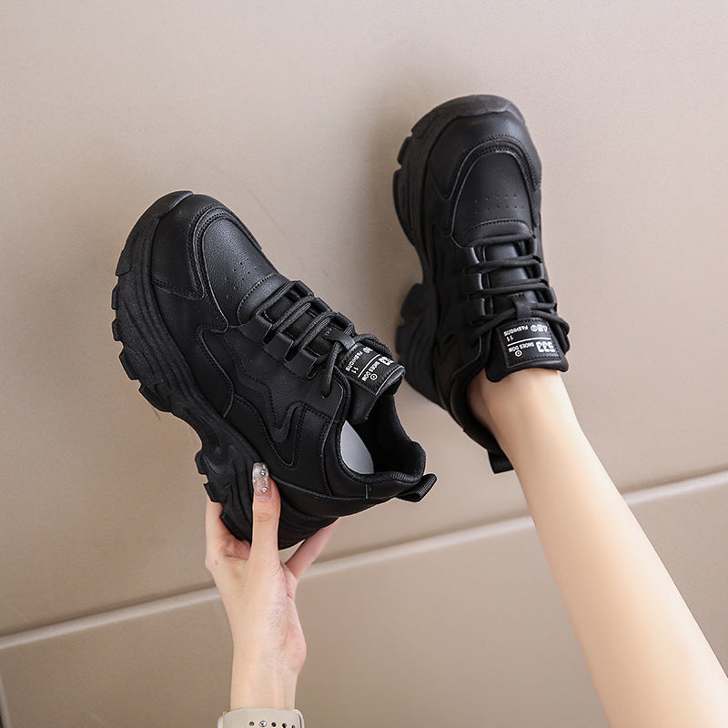 Breathable Thick Bottom Sneakers - All-Matching Casual Small Shoes
