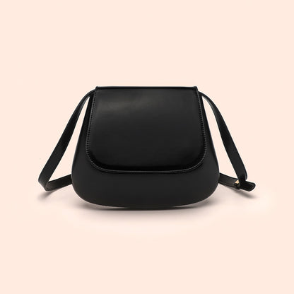 Vegan Leather Small Saddle Bag