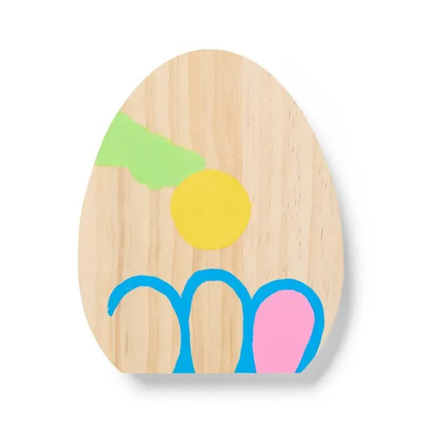 Easter Craft Egg Wood Base - Unfinished DIY Desktop Ornament