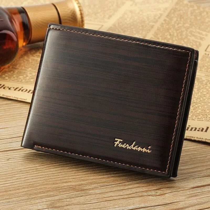 Men's Bifold Leather Wallet | Classic Slim Billfold Purse