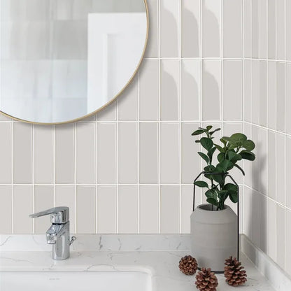 Olive Green Striped Wall Stickers