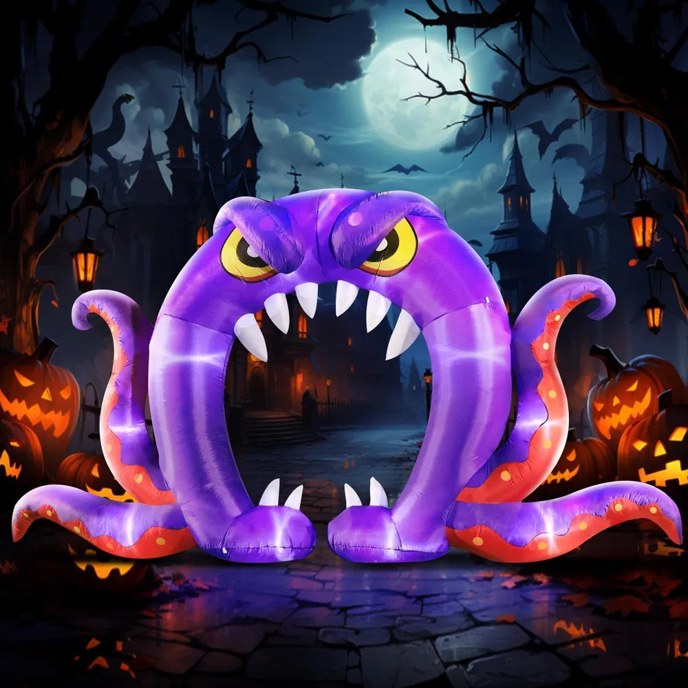 12FT Halloween Inflatables Decoration Giant Ghost - 3-Color LED