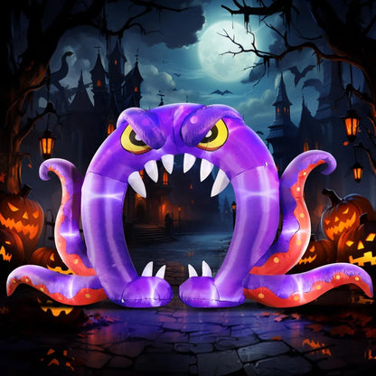 12FT Halloween Inflatables Decoration Giant Ghost - 3-Color LED