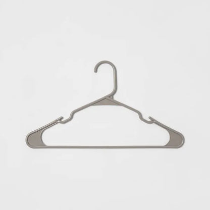 18pk Plastic Hangers Gray - Durable Clothes Storage for Closets