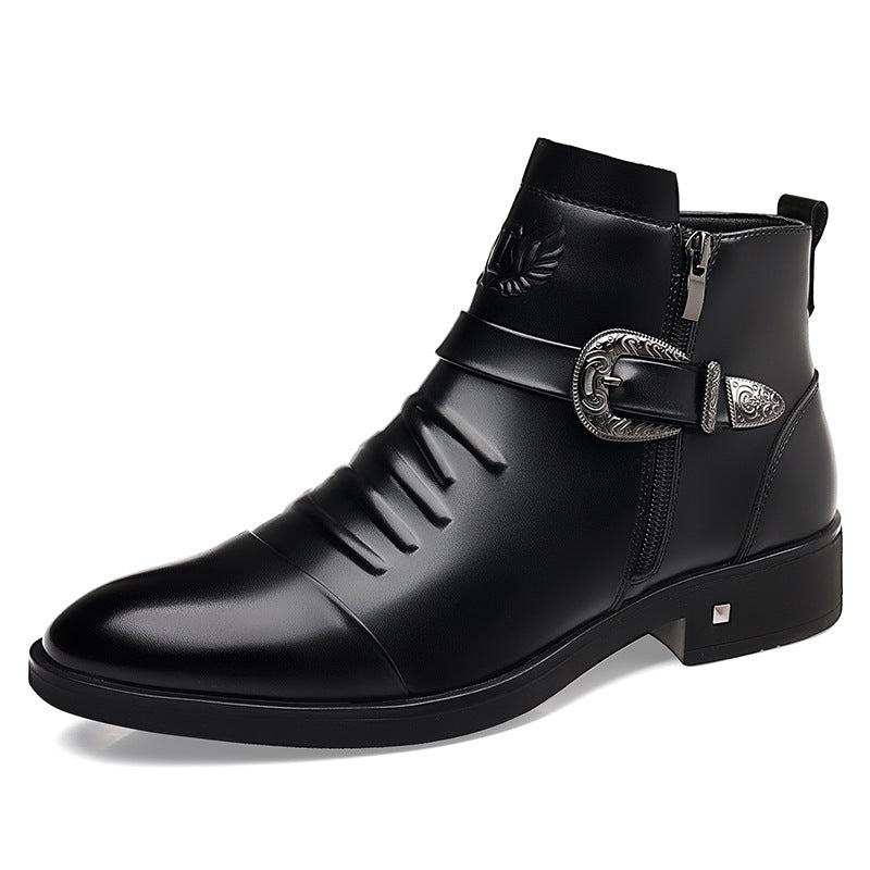 British Leather Chelsea Boots - Men's Fashion Business Formal