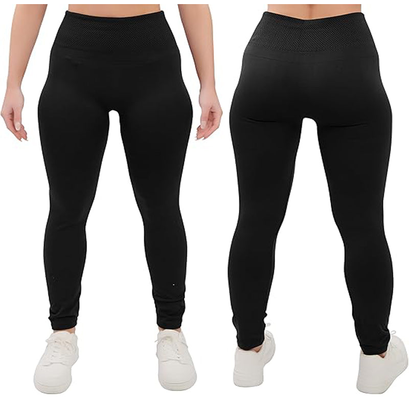 High Waisted Fleece Lined Leggings - Warm Winter Yoga Tights