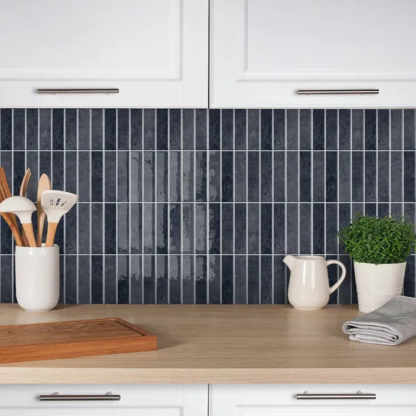 Slate Gray Self-Adhesive Tiles - 12x12 Industrial 3D Wall Tiles