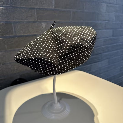 Bow Tie Strap Sun Protection Cap - Dot Pattern Baseball Hat