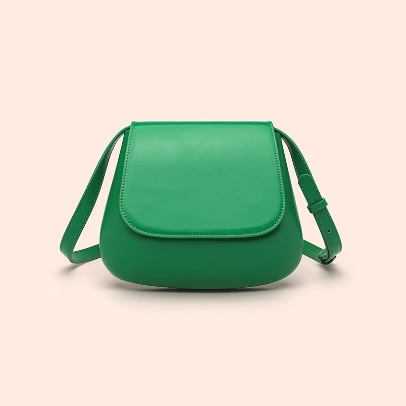 Vegan Leather Small Saddle Bag