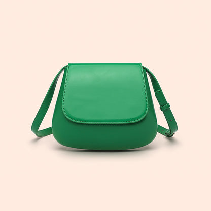 Vegan Leather Small Saddle Bag