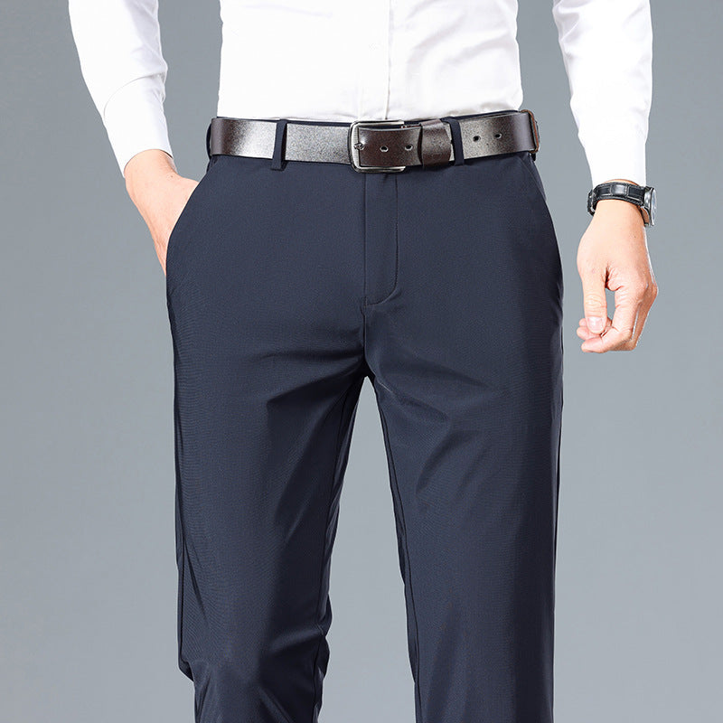 Men's Ice Silk Casual Pants - High Elastic Jinammonia Comfort