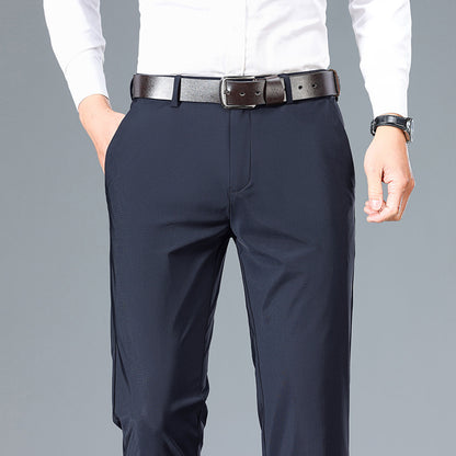 Men's Ice Silk Casual Pants - High Elastic Jinammonia Comfort