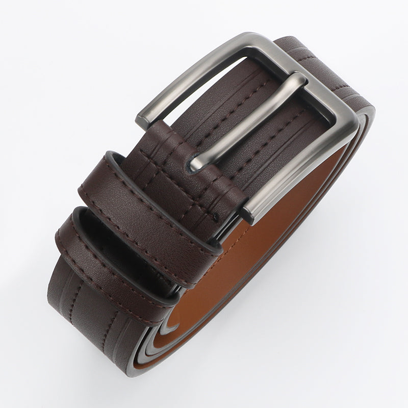 Men's Leather Belt for Formal and Casual Work - Stylish Design