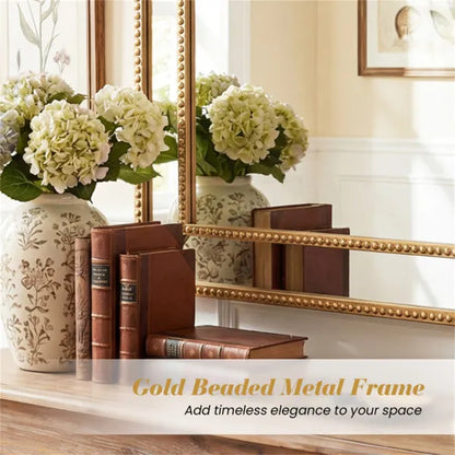 Decorative Wall Mirror With Sturdy Metal Frame - 36x24 Inch
