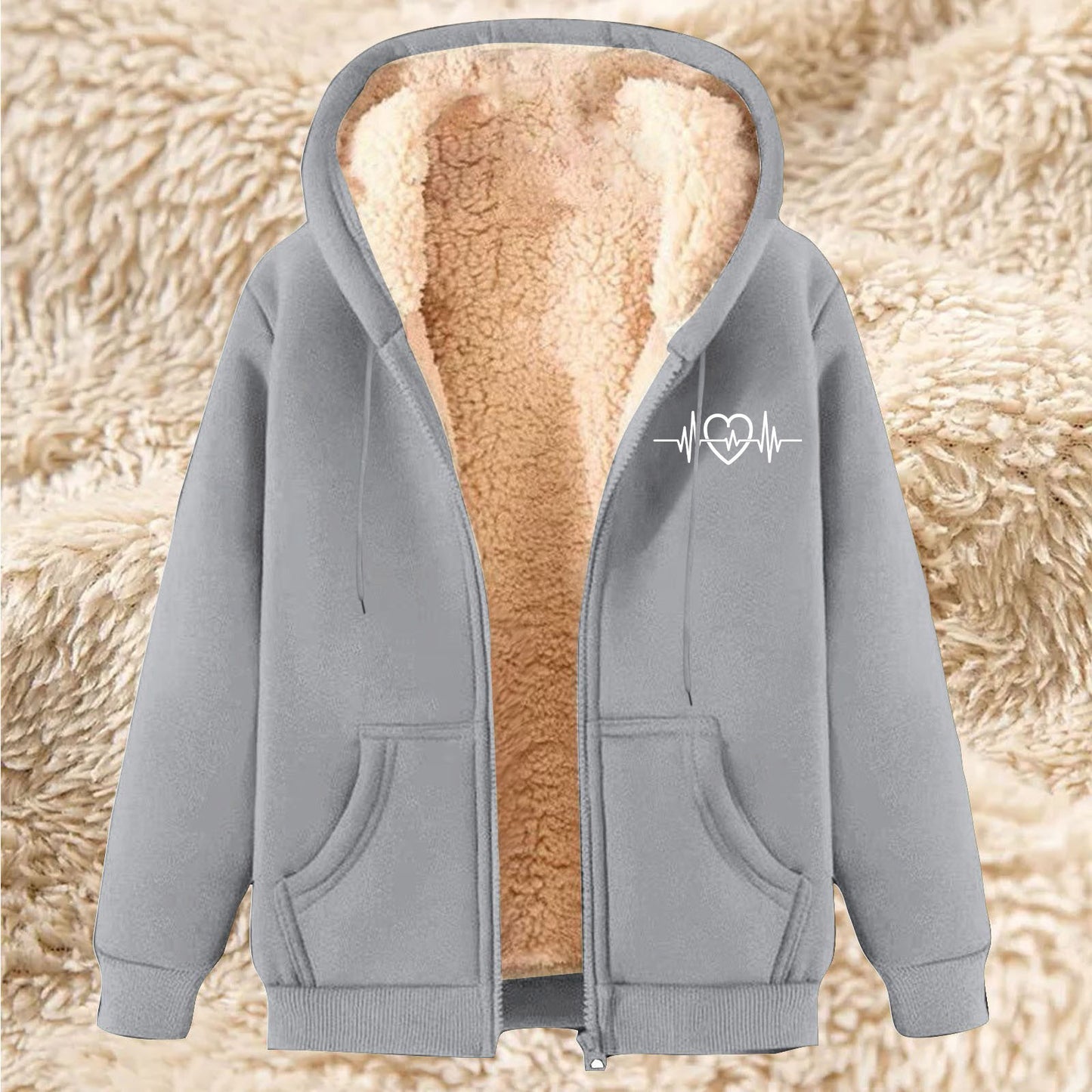 Men's Thick and Warm Lamb Fleece Hoodie - Winter Fleece Lining