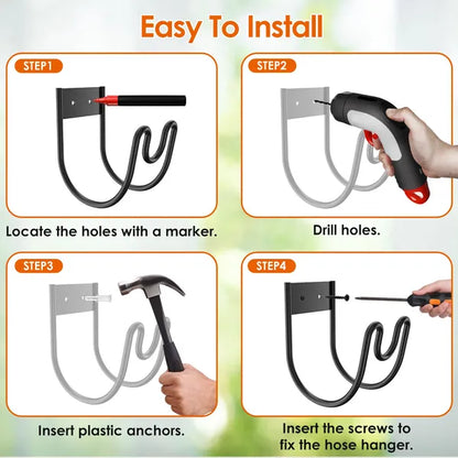 Heavy Duty Garden Hose Holder Stainless Steel