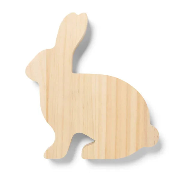 Easter Craft Bunny Wood Base - Unfinished DIY Desktop Decor