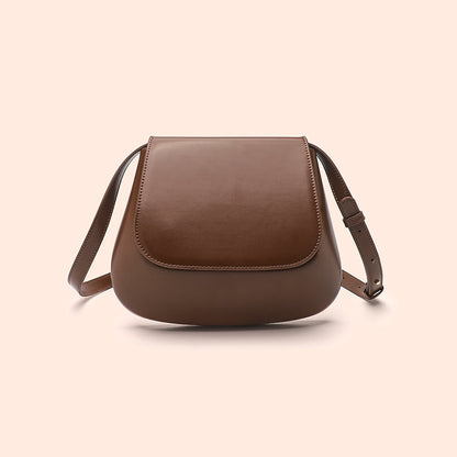 Vegan Leather Small Saddle Bag