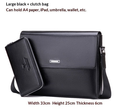 Large-capacity Leather Bag - Trendy Men's Business & Casual Satchel