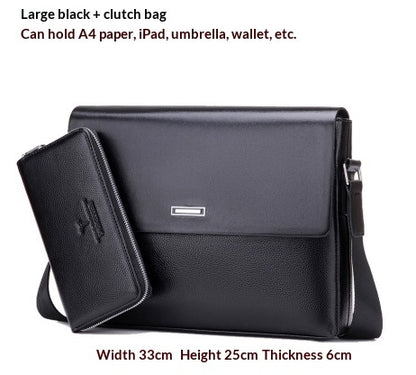 Large-capacity Leather Bag - Trendy Men's Business & Casual Satchel