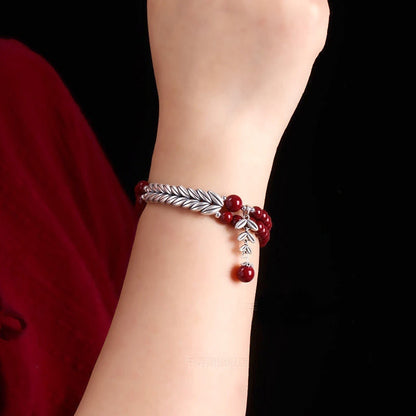 Cinnabar Bracelet | Purple Gold Sand Wheat Section Bracelet