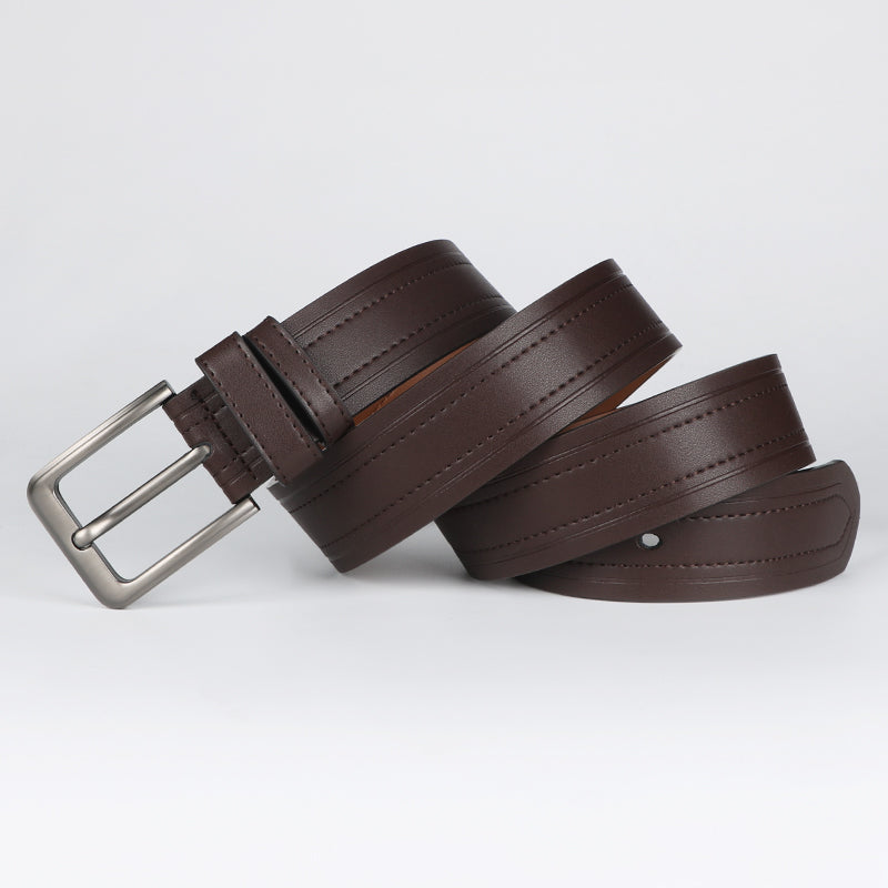 Men's Leather Belt for Formal and Casual Work - Stylish Design