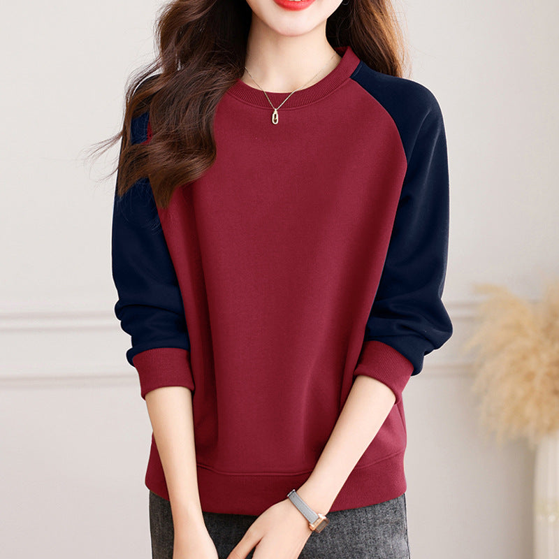 Crew-neck Raglan Sleeve Sweatshirt - Niche Women's Style