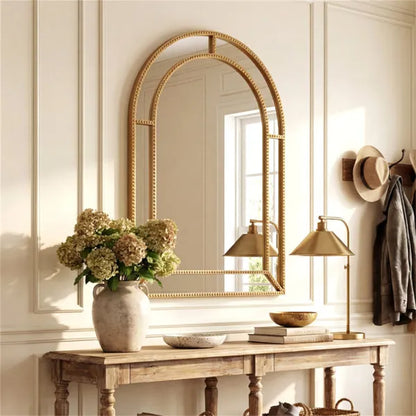 Decorative Wall Mirror With Sturdy Metal Frame - 36x24 Inch