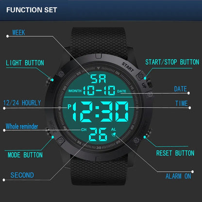 Men's Waterproof Sports Watch | Tactical Digital Watch
