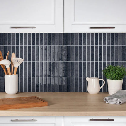 Slate Gray Self-Adhesive Tiles - 12x12 Industrial 3D Wall Tiles