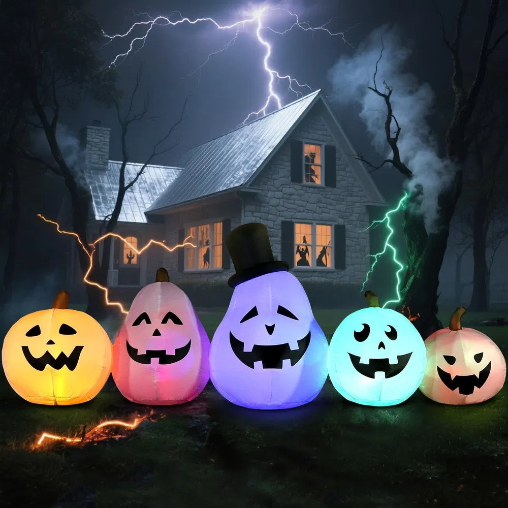 12FT Halloween Inflatables Decoration Giant Ghost - 3-Color LED