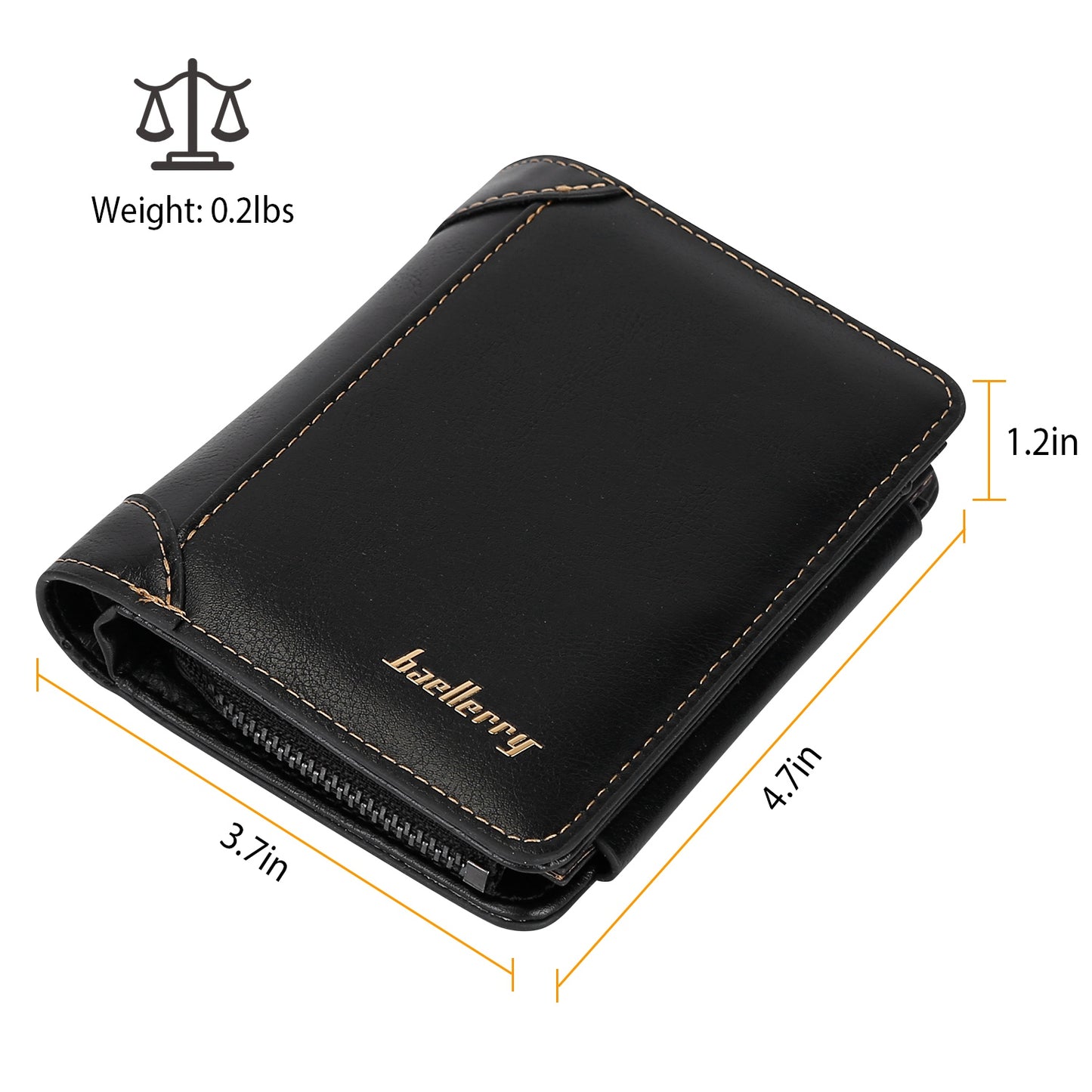 Trifold Leather Wallet | Men's Large Capacity RFID Purse