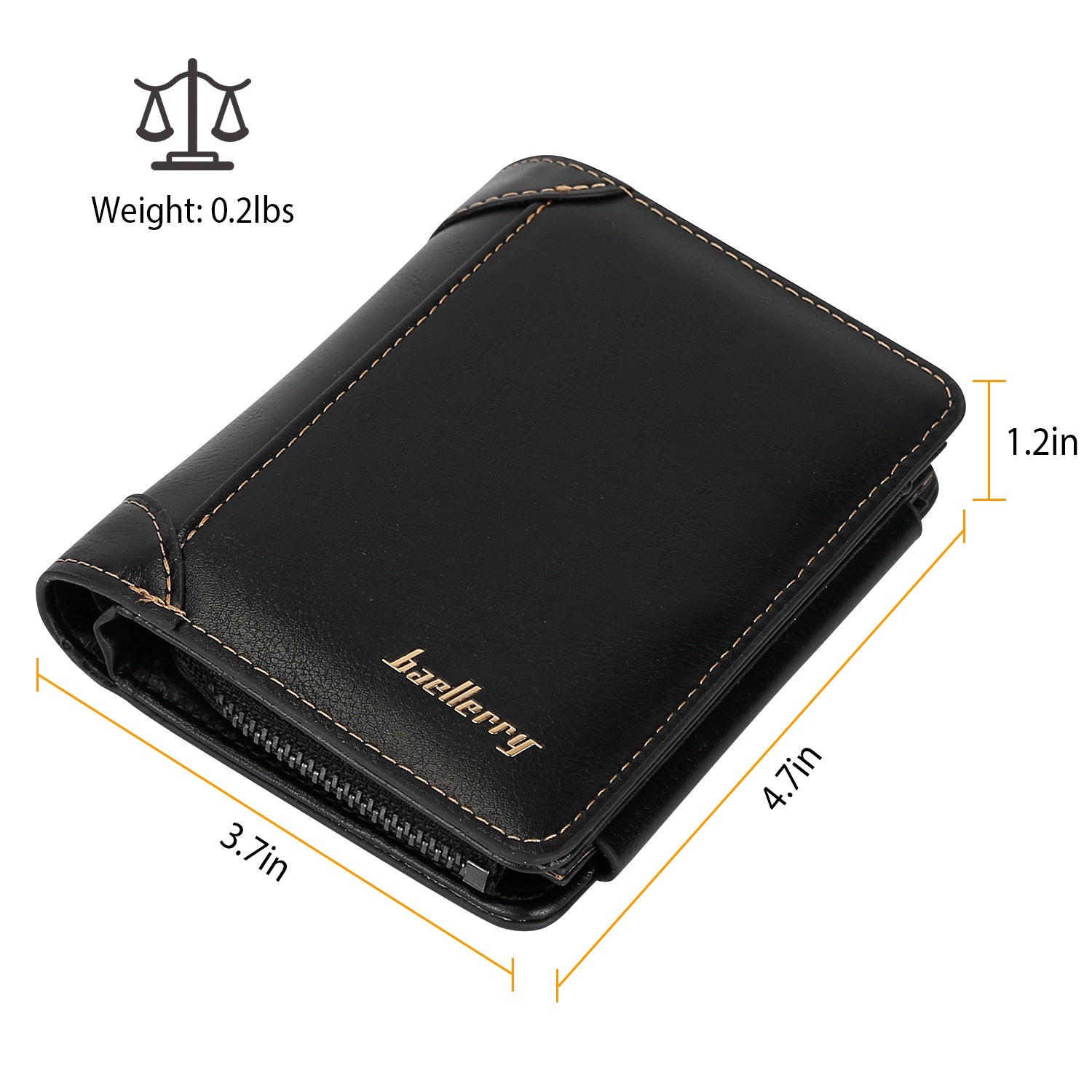 Trifold Leather Wallet | Men's Large Capacity RFID Purse