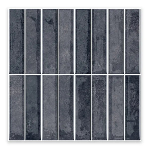 Slate Gray Self-Adhesive Tiles - 12x12 Industrial 3D Wall Tiles